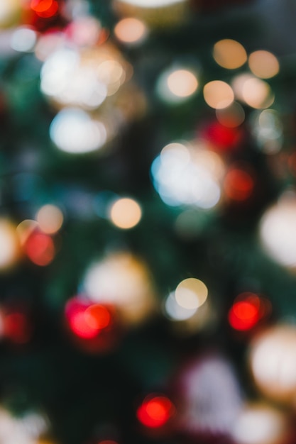 Premium Photo | Christmas lights blur backgroundbackground concept