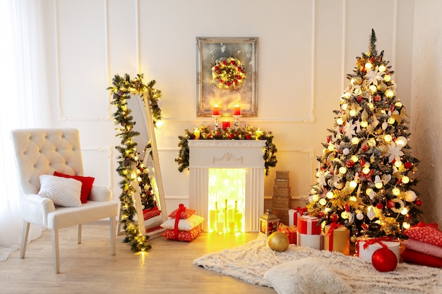 Premium Photo | Christmas room interior design