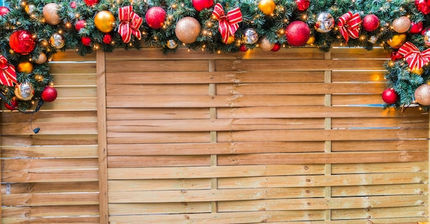 Free Photo | Christmas rope with christmas balls and christmas motifs