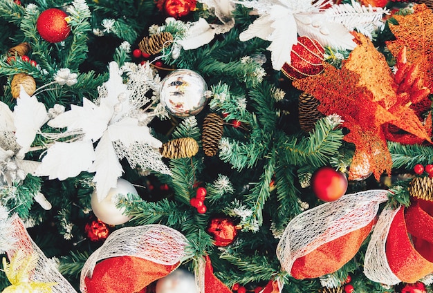 Premium Photo | Christmas tree background with vintage tone.