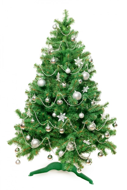 Premium Photo | Christmas tree isolated on white