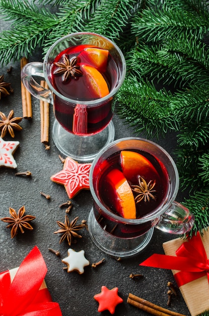 Premium Photo | Christmas with mulled wine