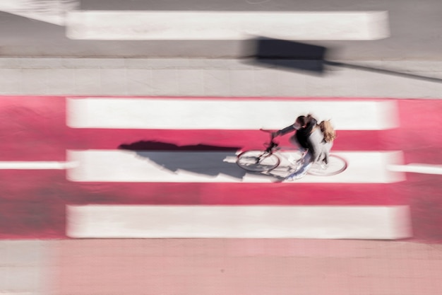 Premium Photo | Ciclyst on the street in bilbao city spain