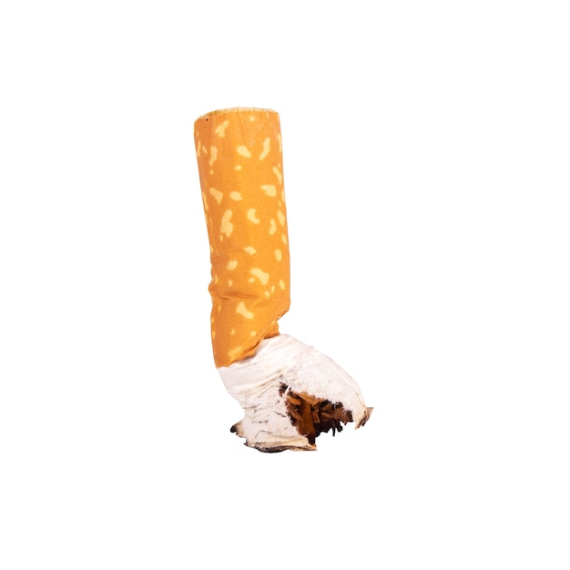 Premium Photo | Cigarette Butts Isolated On White Background.