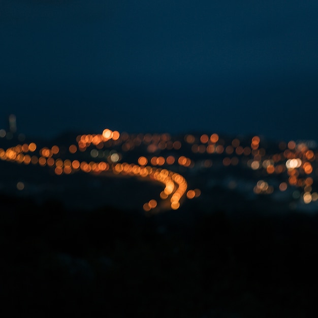 背景をぼかした写真の夜景 プレミアム写真