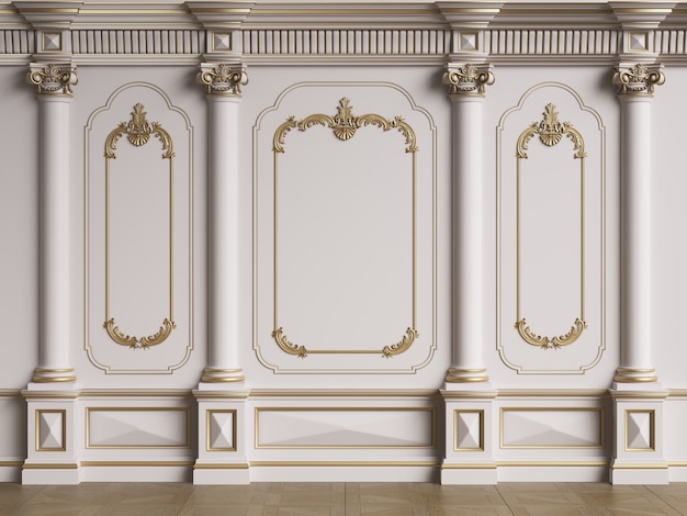 Premium Photo | Classic Interior Wall With Mouldings