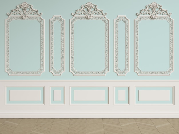 Premium Photo | Classic interior wall with mouldings