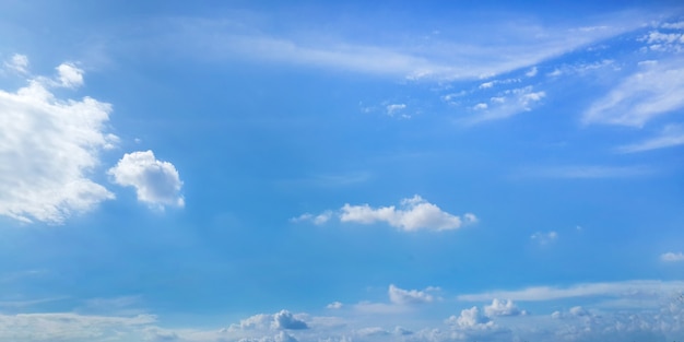 Free Photo Clear Sunny Sky With Clouds On Blue Background