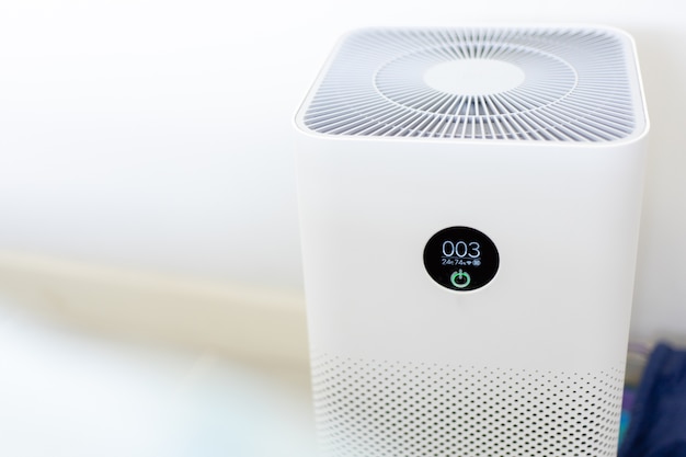 Premium Photo | Close-up of an air purifier in the house