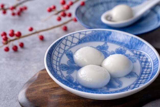 Premium Photo Close Up Of Big Tangyuan Yuanxiao Glutinous Rice