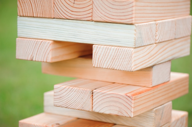 outdoor wooden blocks