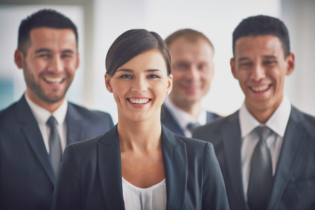 Free Photo Closeup Of Coworkers Laughing