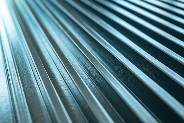 Premium Photo Close Up Of A Corrugated Metal Surface