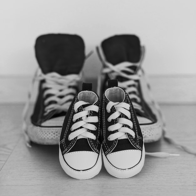 Free Photo | Close-up of dark blue footwear