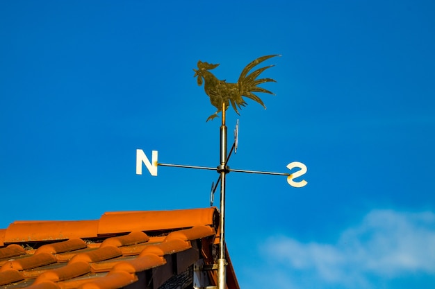 Premium Photo Close Up Detail View Of Weather Vane On Roof Of House