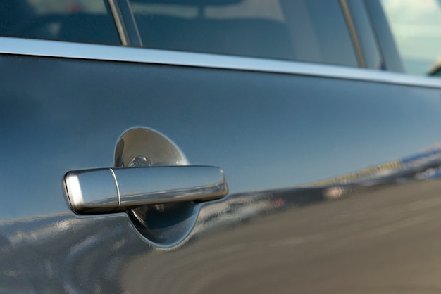 Free Photo | Close-up door of a modern car