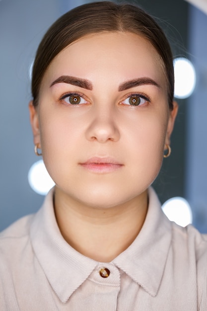 Premium Photo | A close-up of the face of a young woman who has just