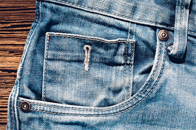 Premium Photo | Close-up of a fifth tiny pocket in front of jeans