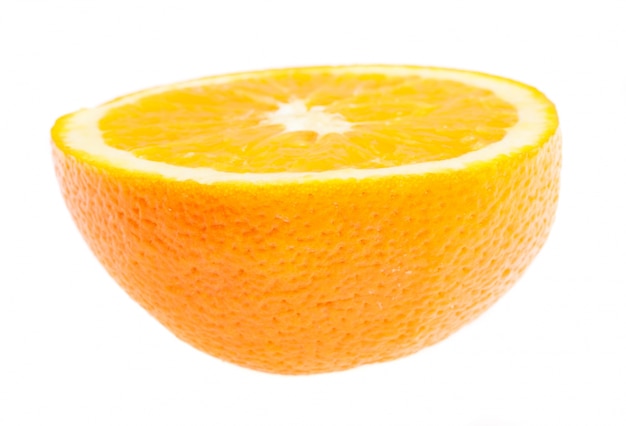 Free Photo | Close-up of half orange on white background