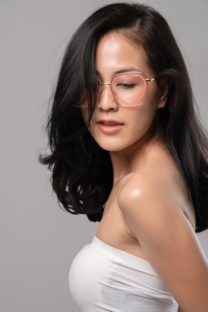 clear glasses asian