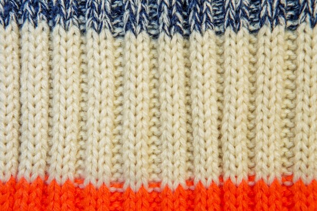 Premium Photo | Close up on knit woolen fur texture. color woven thread ...