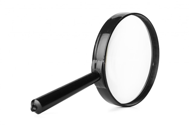 Premium Photo Close Up Of Magnifying Glass Isolated On White Background 8818