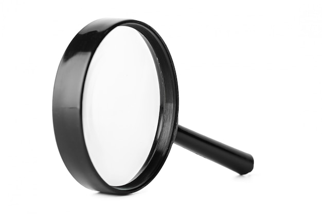 Premium Photo Close Up Of Magnifying Glass Isolated On White 4494