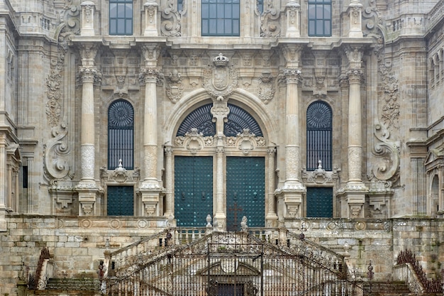 Premium Photo Close Up Of The Main Door Of The Cathedral Of Santiago De Compostela