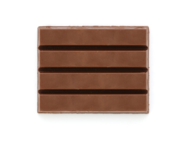 Premium Photo | Close up milk chocolate isolated on white surface