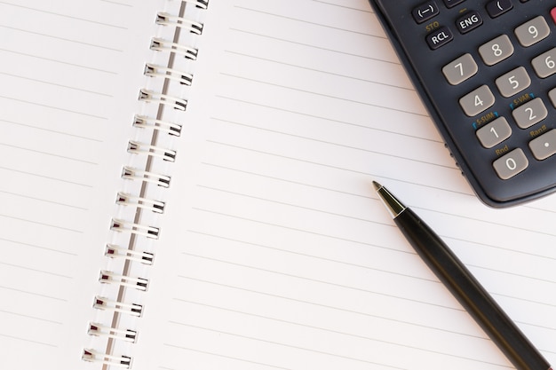Close up of pen and notebook Premium Photo