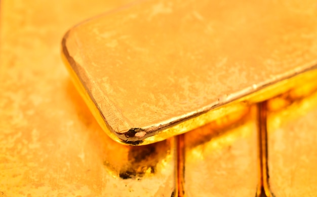 Premium Photo | Close up photo a gold bar background