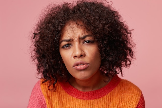 Free Photo | Close up portrait of african american female with afro ...