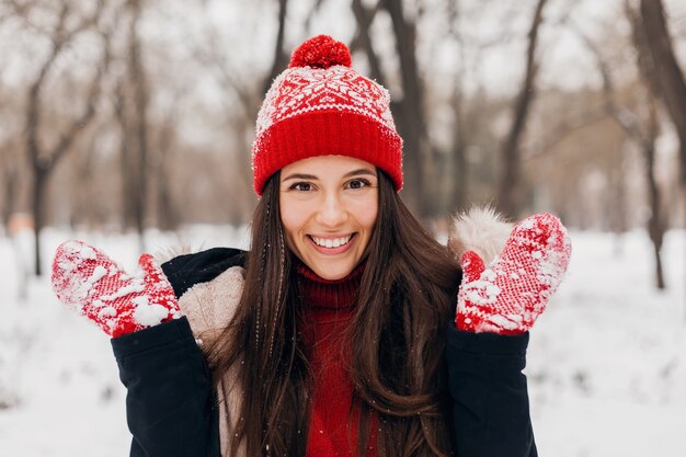 Free Photo | Close-up portrait of young pretty smiling happy woman in ...