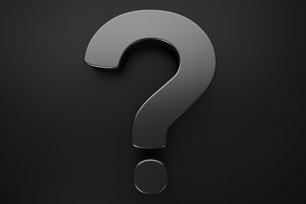 Premium Photo Close Up Question Mark Dark Theme Interrogative Topics