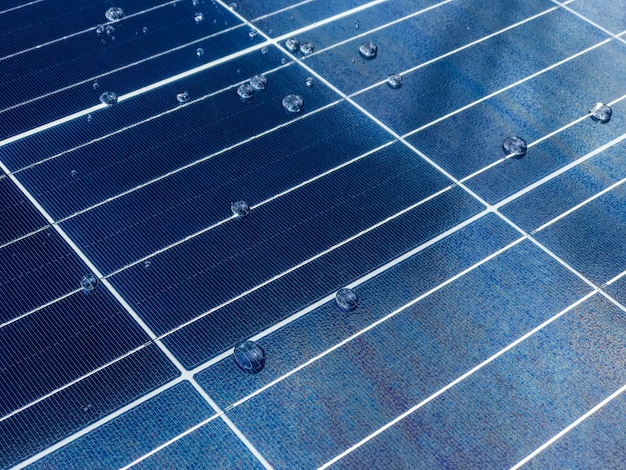 Premium Photo | Close up of solar cell panel with nanotechnology coating