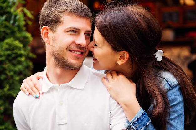 Premium Photo | A close-up of two lovers laughing at each other