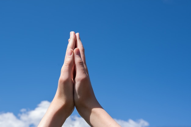 Premium Photo Close Up Of Two Palms Together Hands Hold Hands Together