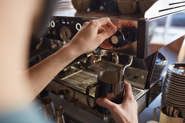small cafe coffee machine