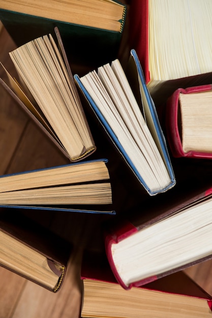 Free Photo | Close-up of various book on a desk