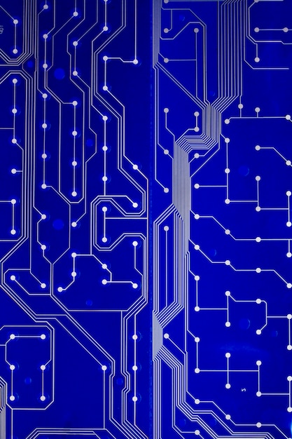 Close up view of a printed keyboard circuit. Premium Photo
