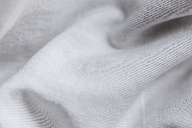 Premium Photo | Close up of white linen textured cloth background