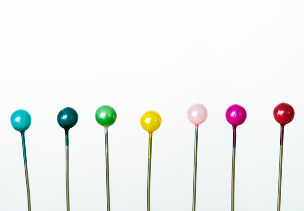 Free Photo | Closeup of colorful pins