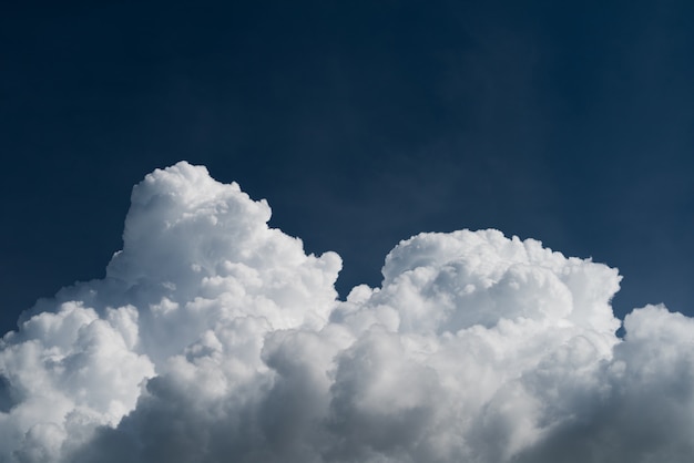 Premium Photo | Closeup Cumulonimbus Clouds In Summer With Blue Sky