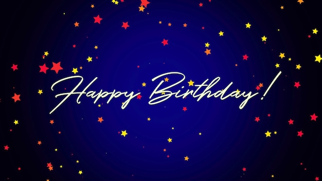 Premium Photo | Closeup happy birthday text on blue background. luxury ...