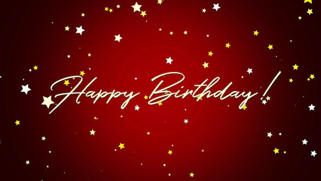 Premium Photo | Closeup happy birthday text on red background. luxury ...