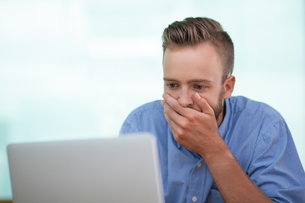 Image result for shocked man at computer