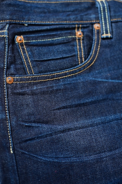 Free Photo | Closeup shot of jeans denim pants with pockets