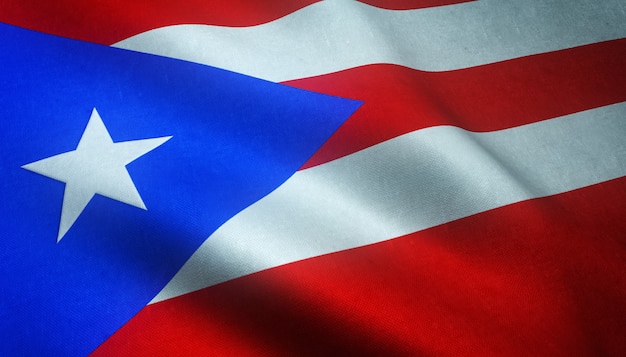 Free Photo | Closeup shot of the waving flag of puerto rico with ...