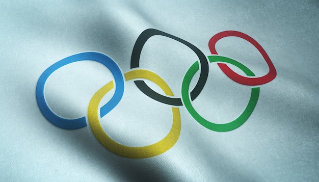 Free Photo | Closeup shot of the waving olympic flag with interesting ...