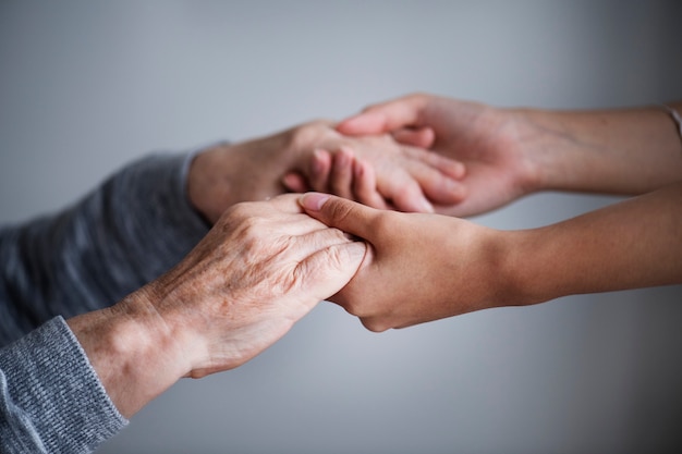 Closeup of a support hands Free Photo